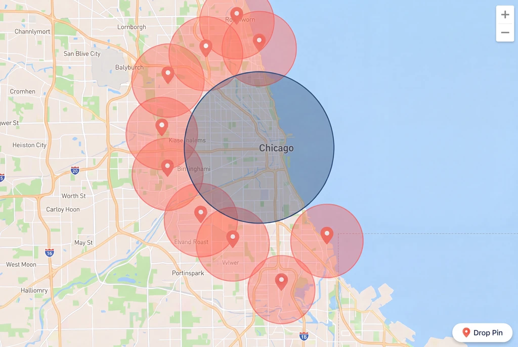 Geo fencing ads targeting affluent neighborhoods